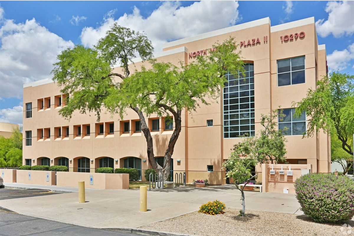 North Valley Plaza II at 10290 N 92nd St — the building housing Care Plus Hospice, Suite 201